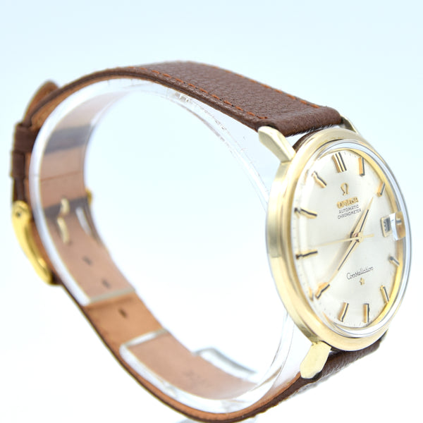 1962 Omega Constellation Auto Date Model 168.004 Wristwatch with Original Dial in Gold Capped Case