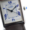 2001 Classic Cartier Full Size Tank with Date & Deployment Buckle Model 2414 with Box and Papers