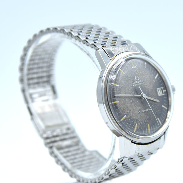 1966 Rare Omega Seamaster Automatic Date Model 166.002 with Speedmaster Companion Tropicalised Blue Dial in Stainless Steel Case