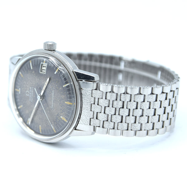 1966 Rare Omega Seamaster Automatic Date Model 166.002 with Speedmaster Companion Tropicalised Blue Dial in Stainless Steel Case