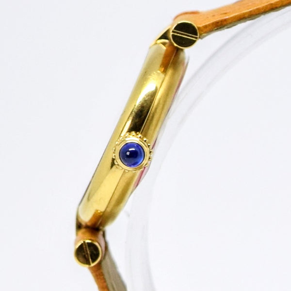 1990s Ladies Cartier 'Must de' Ronde Vendôme Vermeil in 925 Silver Gilt Case