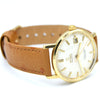 1963 Omega Automatic Seamaster De Ville Date Model 166.5020 in Solid 18ct Gold with Linen Dial with Box