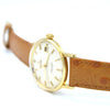 1963 Omega Automatic Seamaster De Ville Date Model 166.5020 in Solid 18ct Gold with Linen Dial with Box