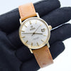 1963 Omega Automatic Seamaster De Ville Date Model 166.5020 in Solid 18ct Gold with Linen Dial with Box