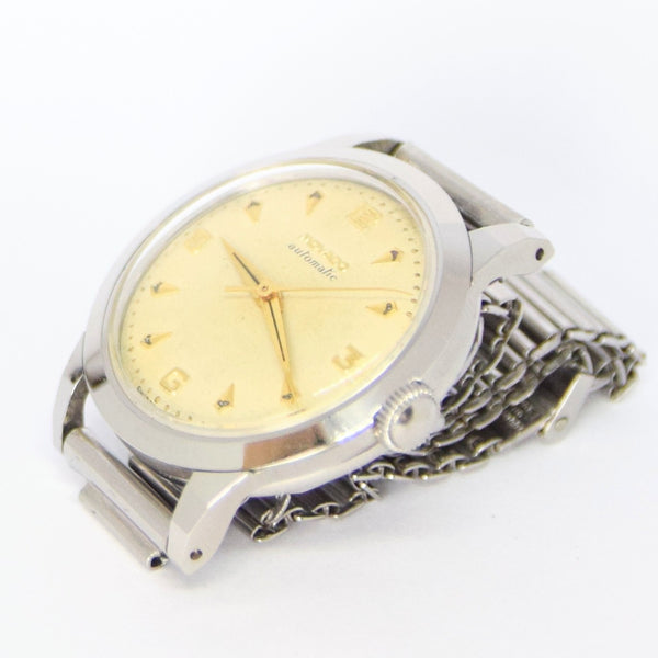 1953 Movado Bumper Automatic Wristwatch Model 3561 in Borgel Case on Bonklip Bracelet