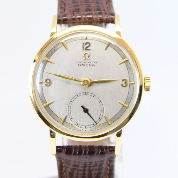 1944 Rare Omega Chronometer in 14ct Gold with Two Tone Dial Cal. 30T2RG Model 2364
