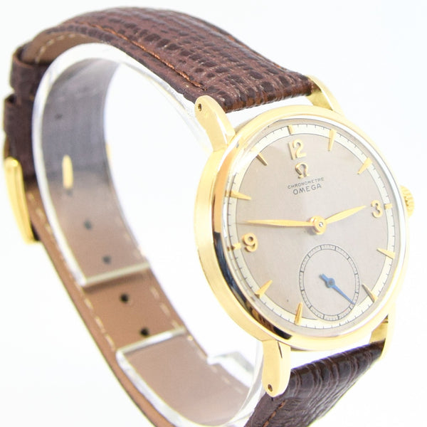 1944 Rare Omega Chronometer in 14ct Gold with Two Tone Dial Cal. 30T2RG Model 2364