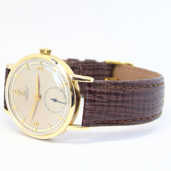 1944 Rare Omega Chronometer in 14ct Gold with Two Tone Dial Cal. 30T2RG Model 2364