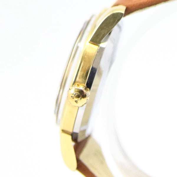 1956 Omega Seamaster Wristwatch Model 2759-2 with Original Black Dial in Gold-Capped Case