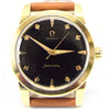1956 Omega Seamaster Wristwatch Model 2759-2 with Original Black Dial in Gold-Capped Case