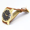 1956 Omega Seamaster Wristwatch Model 2759-2 with Original Black Dial in Gold-Capped Case
