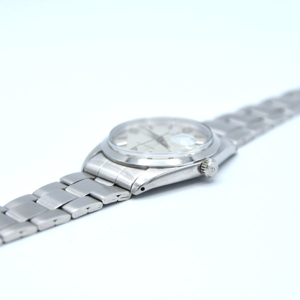 1965 Tudor Oysterdate Manual Wind Wristwatch Model 7962 with Silvered Dial on Bracelet