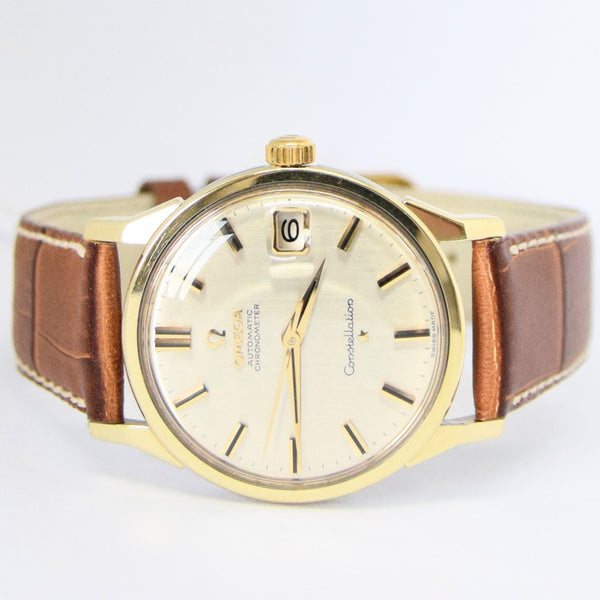 1962 Omega Constellation Auto Date Model 14902 Wristwatch with Dog Leg Lugs & Original Dial