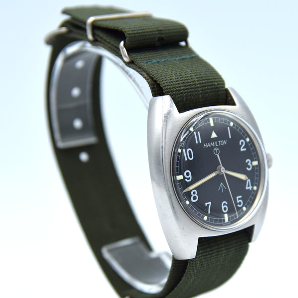 1973 Hamilton W10-6645-99 Mechanical British Military Issue Wristwatch with Hacking Seconds 1st Year of Production