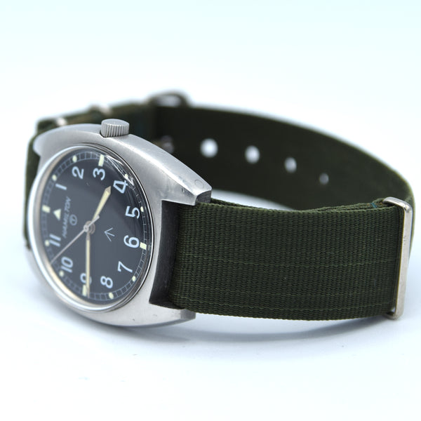 1973 Hamilton W10-6645-99 Mechanical British Military Issue Wristwatch with Hacking Seconds 1st Year of Production