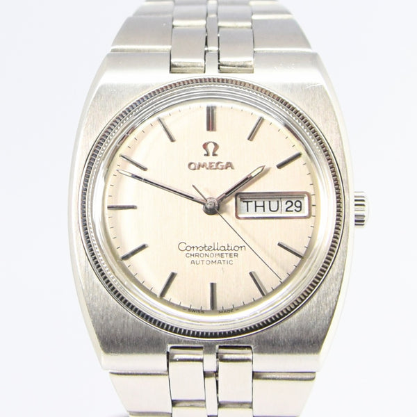 1972 Omega Constellation Automatic Chronometer Day/Date Model 168.045 with White Gold Bezel