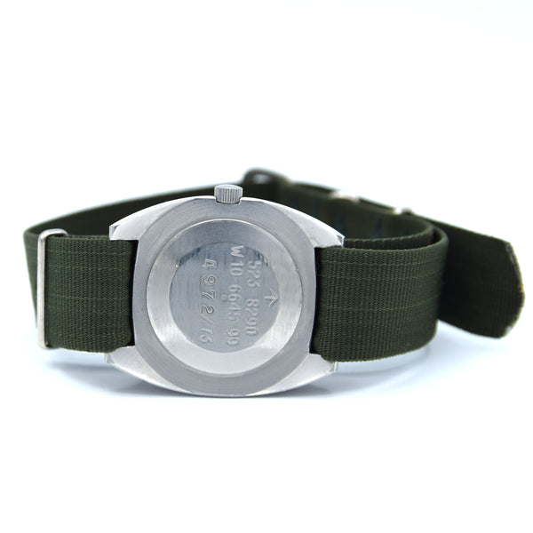 1973 Hamilton W10-6645-99 Mechanical British Military Issue Wristwatch with Hacking Seconds 1st Year of Production