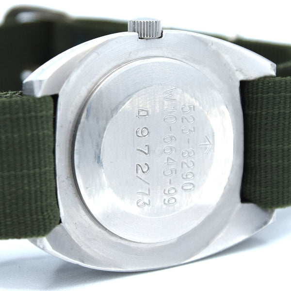 1973 Hamilton W10-6645-99 Mechanical British Military Issue Wristwatch with Hacking Seconds 1st Year of Production