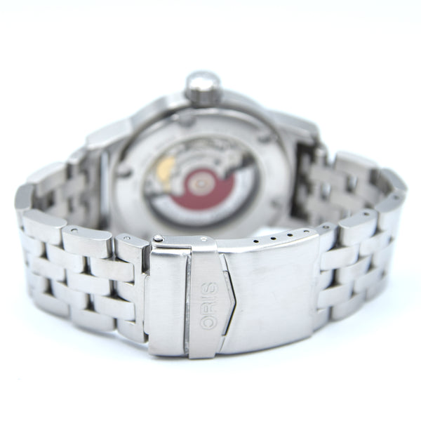 2005 Oris Big Crown Automatic Day Date with Deco Luminous Numbers Model 7500 in Stainless Steel on Bracelet