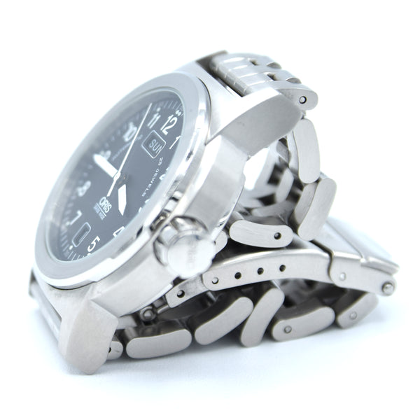 2005 Oris Big Crown Automatic Day Date with Deco Luminous Numbers Model 7500 in Stainless Steel on Bracelet