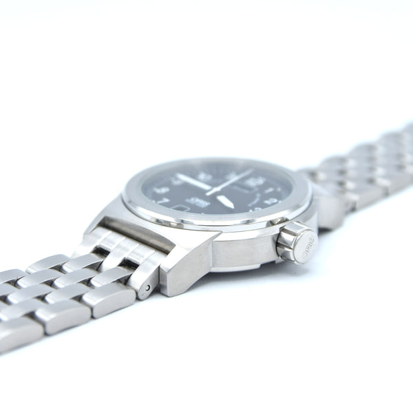 2005 Oris Big Crown Automatic Day Date with Deco Luminous Numbers Model 7500 in Stainless Steel on Bracelet