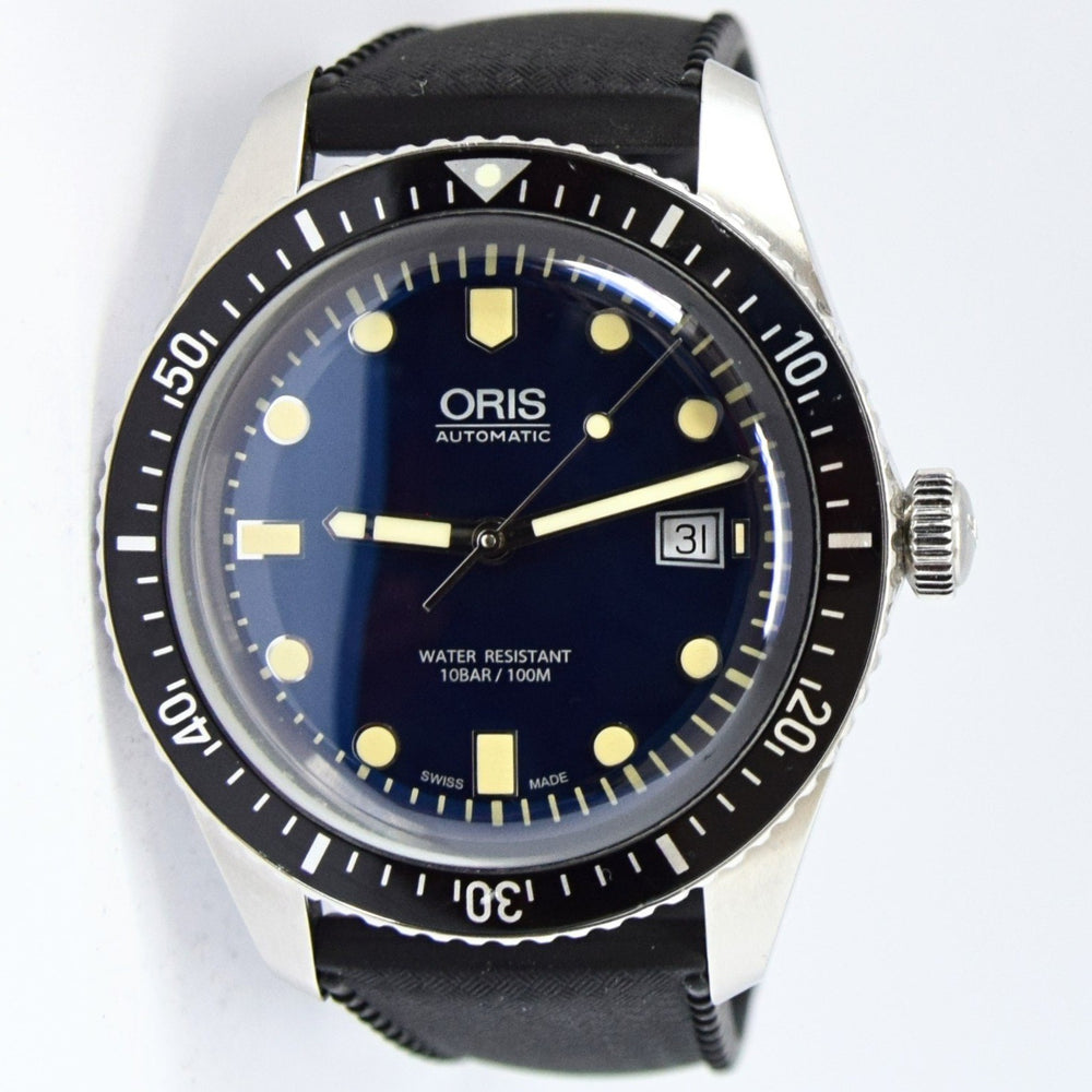 2017 Oris Divers Blue Sixty Five Date Automatic in Stainless Steel Model 7720 with Box and Papers