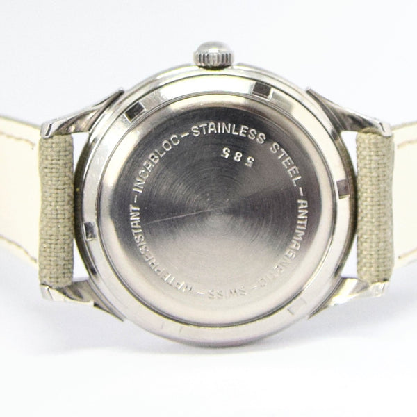 1950s Unusual Baume Swiss Power Reserve Automatic Wristwatch with Mixed Arrow & Arabic Numerals