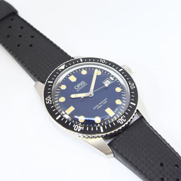 2017 Oris Divers Blue Sixty Five Date Automatic in Stainless Steel Model 7720 with Box and Papers
