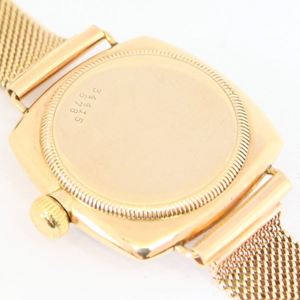 1935 Rare Rolex Oyster Model in 9ct Cushion Oyster Case with 9ct Gold Period Bracelet