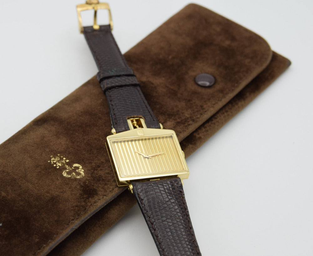 Rare Corum Rolls Royce Grille "Spirit of Ecstasy" 18ct Gold Dress Watch Circa 1970s