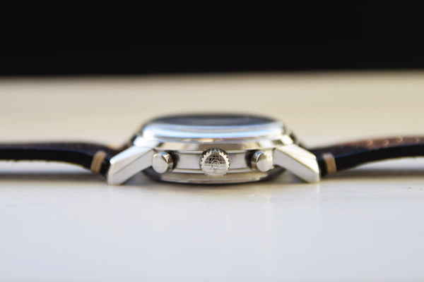 Enicar Sherpa Graph Chrongraph mk3 Racing Style Wristwatch in Stainless Steel Circa 1972