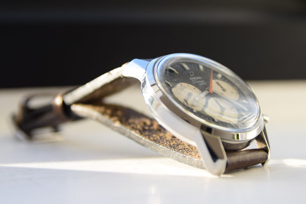 Enicar Sherpa Graph Chrongraph mk3 Racing Style Wristwatch in Stainless Steel Circa 1972