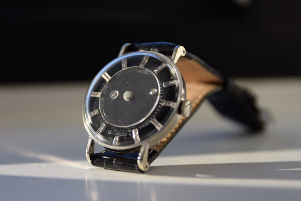 LeCoultre and Vacheron Constantin Wristwatch 1950s with Diamond Mystery 'Galaxy' Dial in 14ct Gold