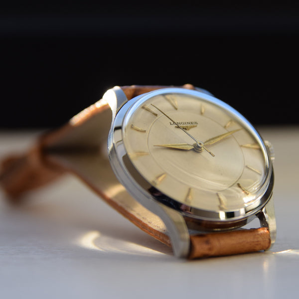 Longines Dress Watch Manual Wind Center Seconds Stainless Steel Circa 1958