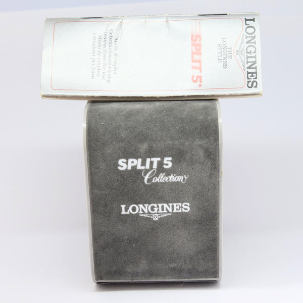 1980s Longines Split 5 Quartz Dual Display Alarm Watch Model 192-4948 with Box and Papers