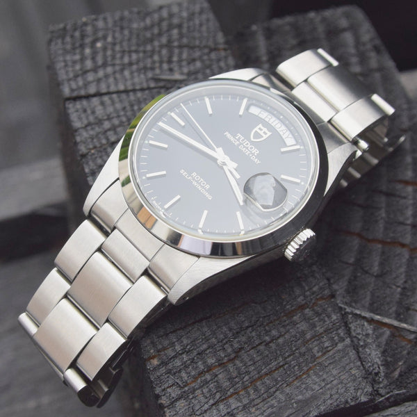 1997 Tudor Prince Date Day Automatic Rotor Self-Winding Stainless Steel Wristwatch Model 76200