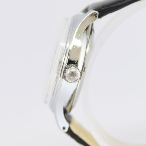 1950 Omega Large Automatic Bumper with Arabic Dial Jumbo Model 2493 in Stainless Steel Case with Archive Extract
