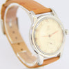 1950 Omega Large Automatic Bumper with Arabic Dial Jumbo Model 2493 in Stainless Steel Case with Archive Extract