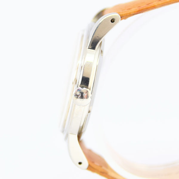 1950 Omega Large Automatic Bumper with Arabic Dial Jumbo Model 2493 in Stainless Steel Case with Archive Extract