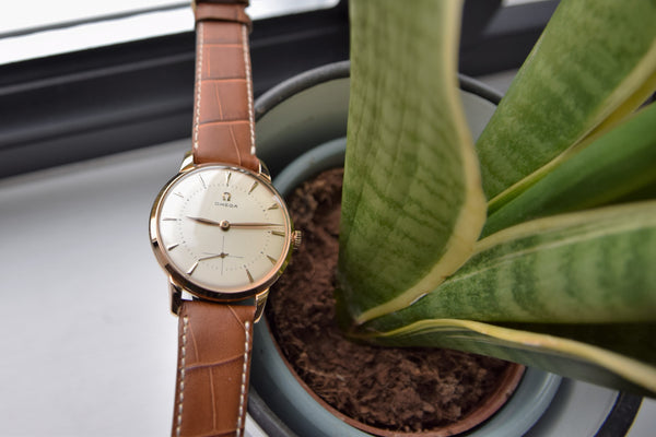 1954 Jumbo Omega with Sub Seconds Model 2687 in 18ct Pink Gold Case