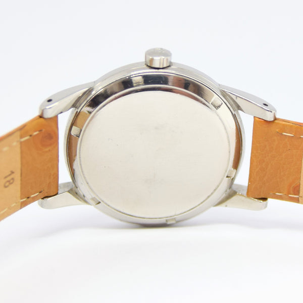 1950 Omega Large Automatic Bumper with Arabic Dial Jumbo Model 2493 in Stainless Steel Case with Archive Extract