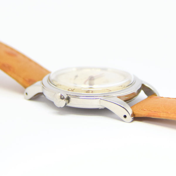 1950 Omega Large Automatic Bumper with Arabic Dial Jumbo Model 2493 in Stainless Steel Case with Archive Extract