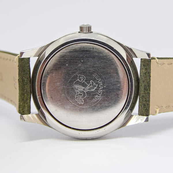 1973 Omega Large Cosmic 2000 Automatic Date Model 166.128 with Silvered Dial