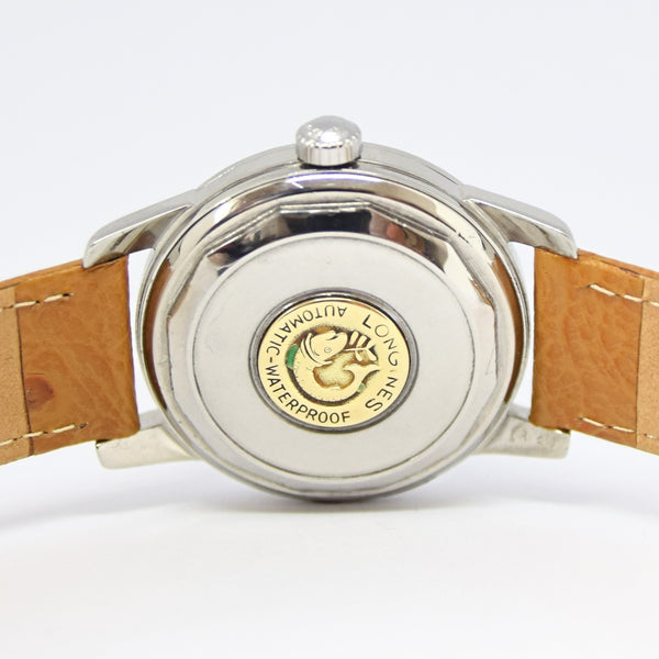 1957 Stunning Longines Conquest with Two Tone Dial Model 9000 in Stainless Steel