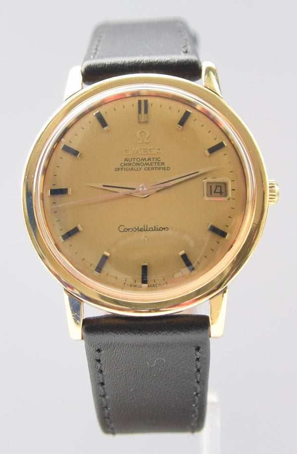 1968 Omega Constellation Automatic with Date in 18ct Gold Model 168.004 with 18ct Gold Dial