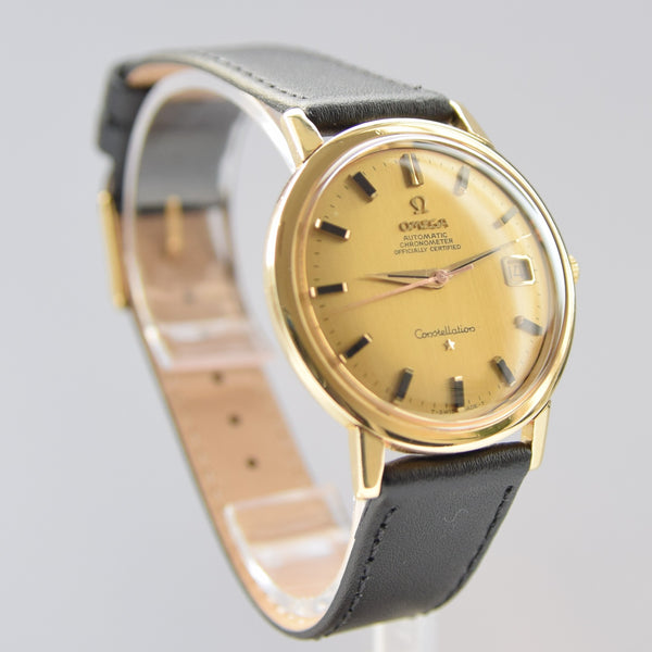1968 Omega Constellation Automatic with Date in 18ct Gold Model 168.004 with 18ct Gold Dial