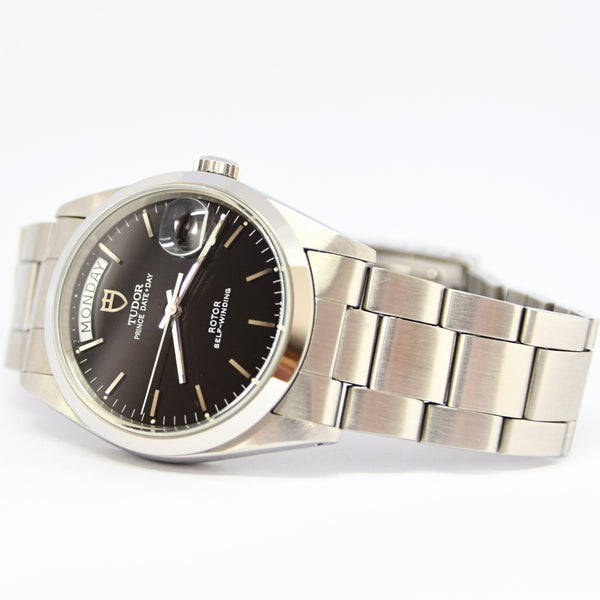 1997 Tudor Prince Date Day Automatic Rotor Self-Winding Stainless Steel Wristwatch Model 76200