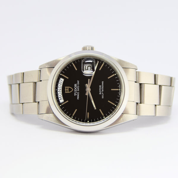 1997 Tudor Prince Date Day Automatic Rotor Self-Winding Stainless Steel Wristwatch Model 76200