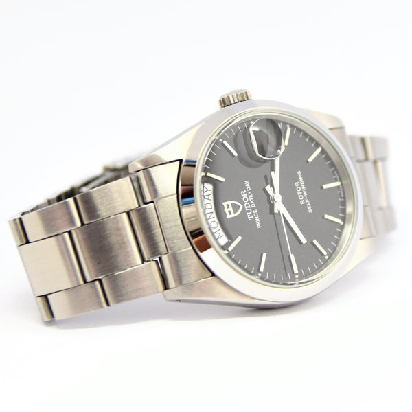 1997 Tudor Prince Date Day Automatic Rotor Self-Winding Stainless Steel Wristwatch Model 76200