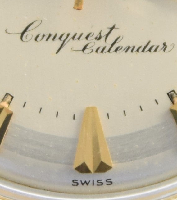 Longines Stunning Gold capped Conquest Calendar Wristwatch Model 9007 - Dated 1959 with Original Box
